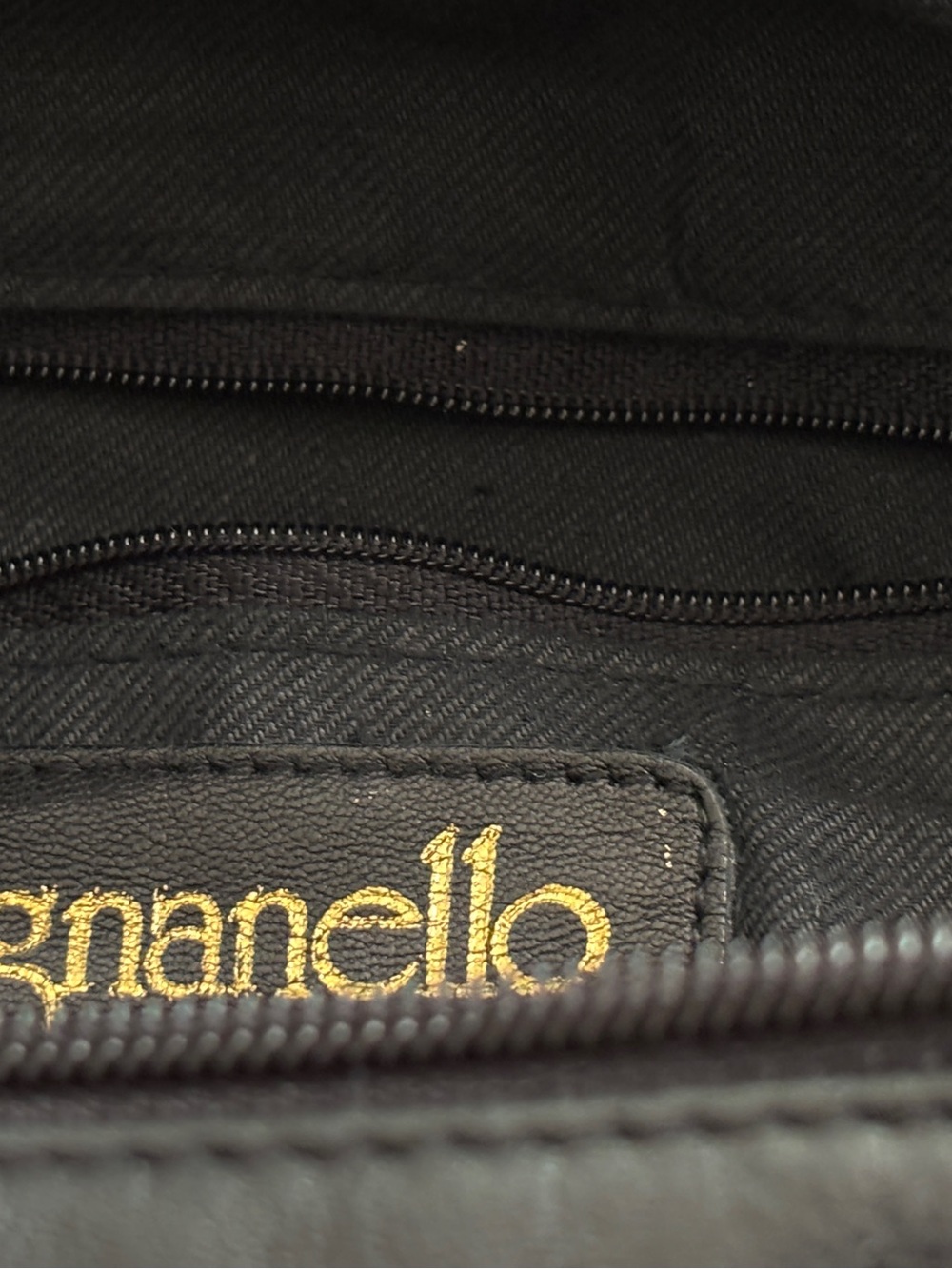 Tignanello Soft Black Leather Shoulder Bag with Large Leather Tassel - Picture 11 of 11